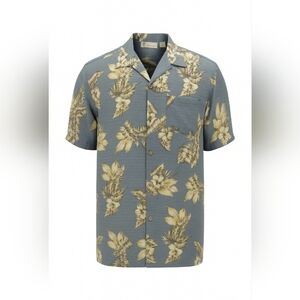 Island Blue Men's Floral Short Sleeve Shirt - XL